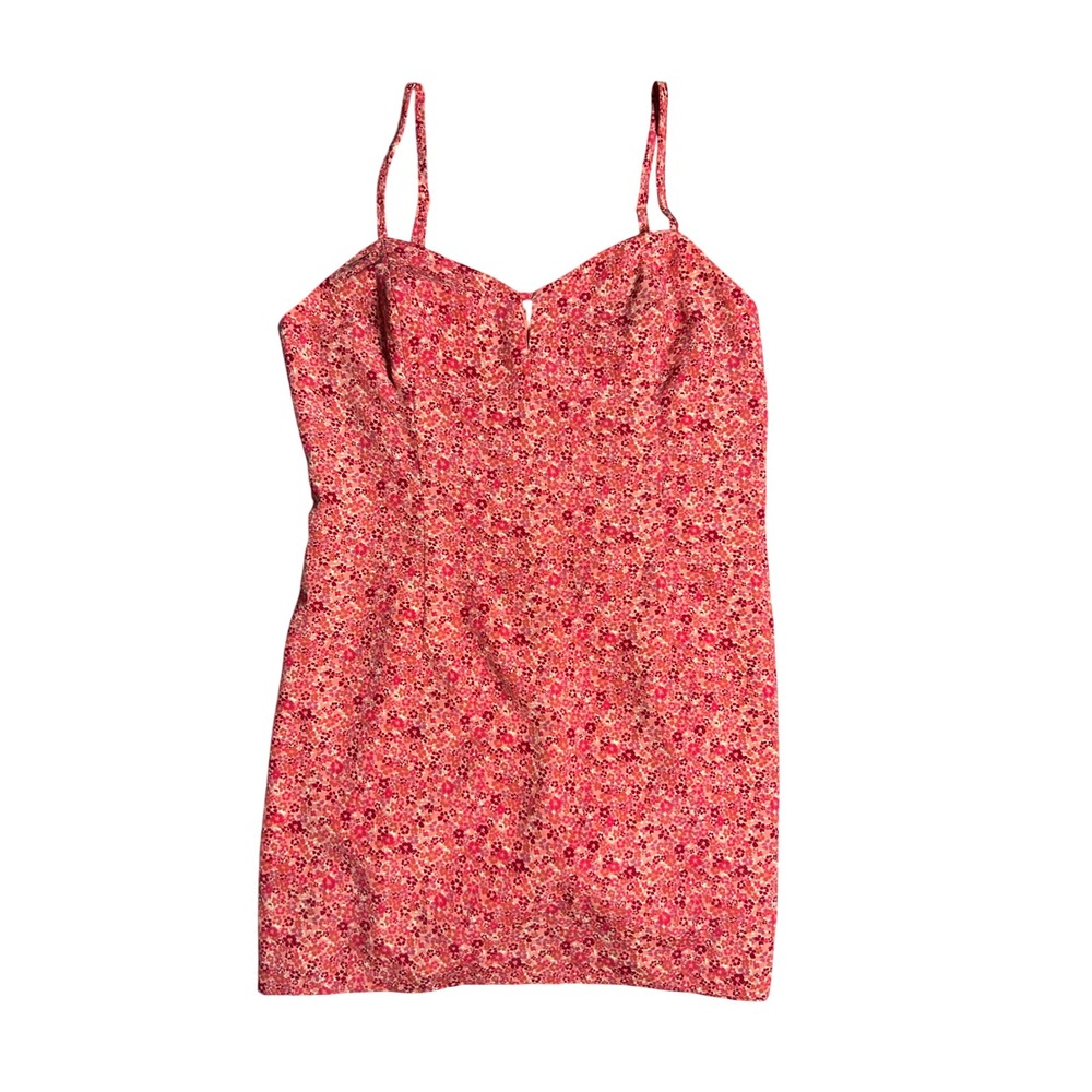 VTG DBY Ltd‎ Women's Pink Floral Spaghetti Strap Mini Romper Size 11/12